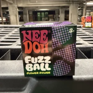 NeeDoh FUZZ Ball Flower Power Squishy Stress Ball – Soft Sensory Fidget Toy for Stress Relief