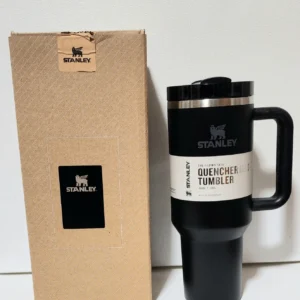 Stanley Quencher H2.0 FlowState 40oz Tumbler Black – Stainless Steel Vacuum Insulated Travel Cup with Handle & Straw
