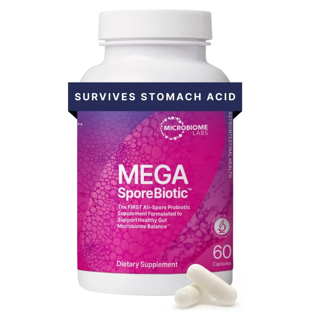 MegaSporeBiotic 60 Capsules – Spore-Based Probiotic Supplement for Gut Health & Digestive Support