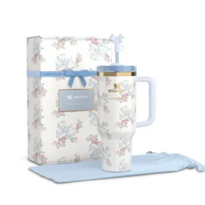 Stanley LoveShackFancy Quencher H2.0 FlowState Tumbler 40oz Ribbon Rosa – Limited Edition Insulated Cup