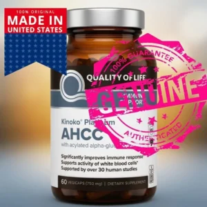 Quality of Life Labs Kinoko Platinum AHCC 750mg 60 Capsules – Advanced Immune Support Supplement