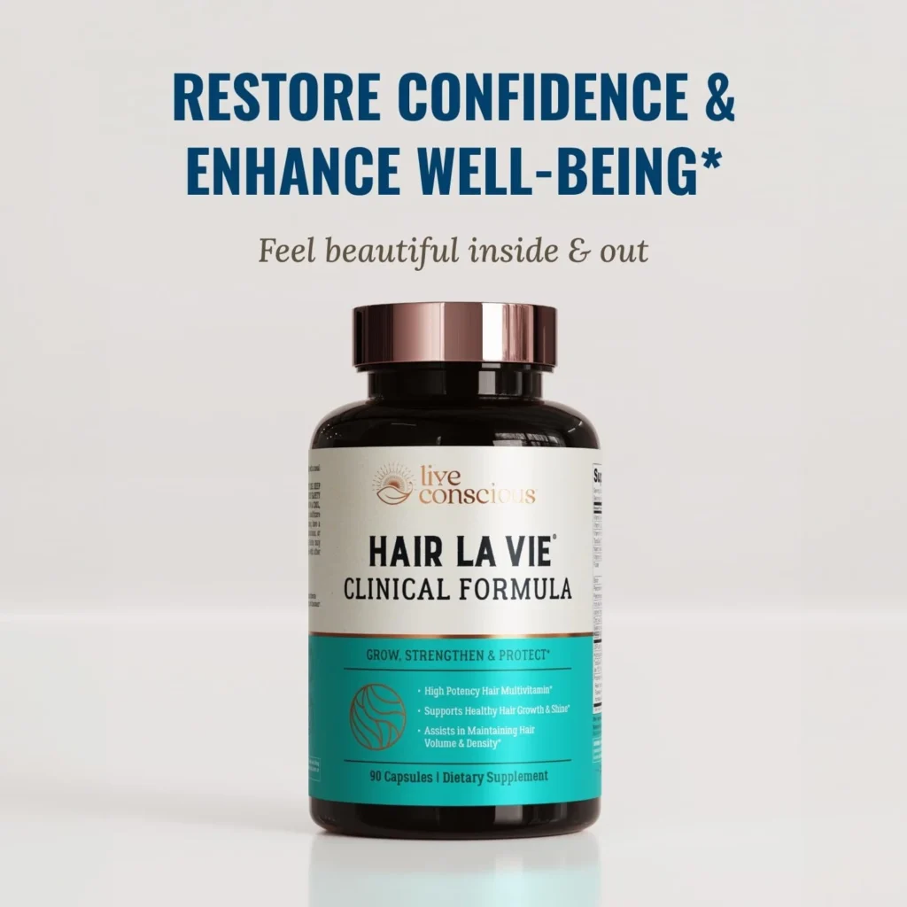Hair La Vie Clinical Formula Hair Growth Vitamins 90 Capsules – Strengthening & Rejuvenating Hair Supplement
