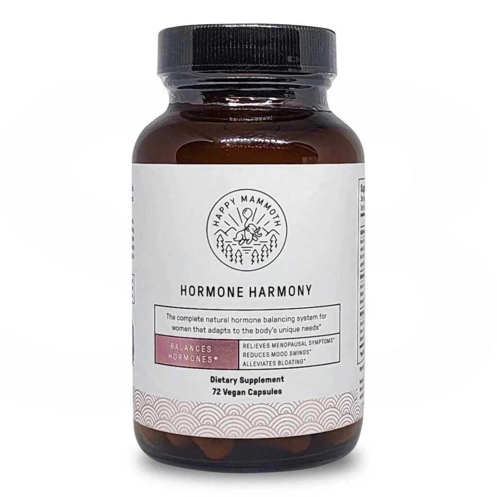 Happy Mammoth Hormone Harmony 72 Vegan Capsules – Women’s Hormone Balance & Wellness Support Supplement