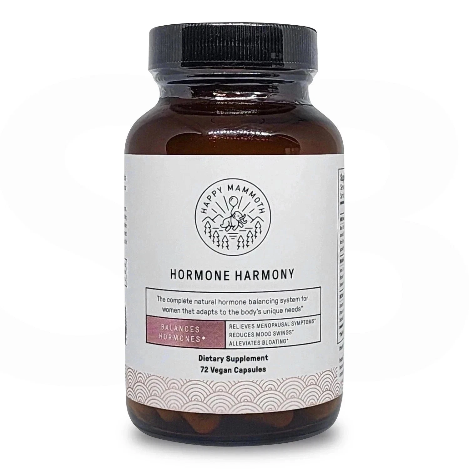 Happy Mammoth Hormone Harmony 72 Vegan Capsules – Women’s Hormone Balance & Wellness Support Supplement