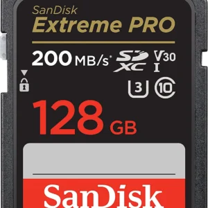 SanDisk 128GB Extreme PRO SDXC UHS-I Memory Card – U3 V30 C10 4K UHD High Speed SD Card SDSDXXD-128G-GN4IN