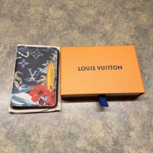 Louis Vuitton Monogram Surfin' Blue Pocket Organizer Wallet | Men's Bifold Card Holder | Premium Leather Designer Wallet