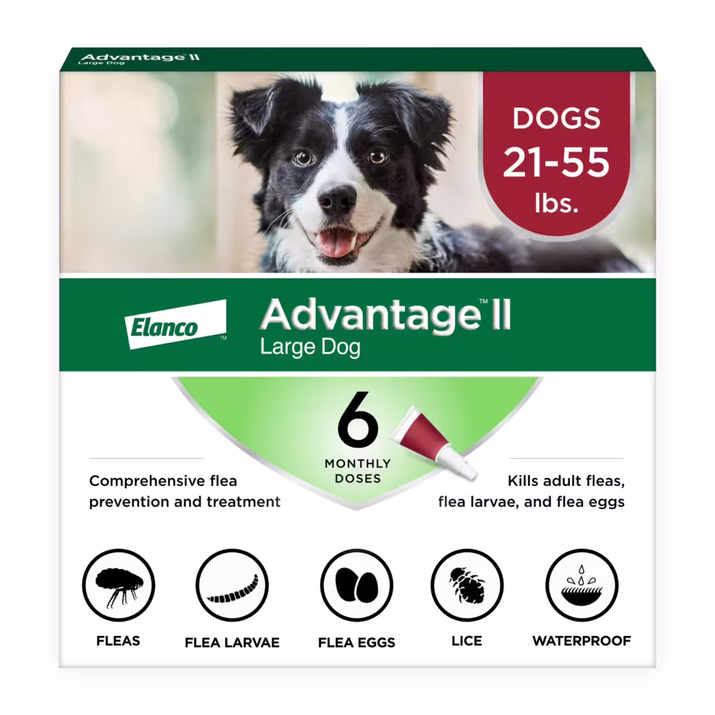 Advantage II Vet Recommended Flea Prevention for Large Dogs 21 55 lbs 6 Monthly Treatments 253ceade ef92 4614 9eee aaca1980aea2 223d4a948779ad8c8894d60cec87738a