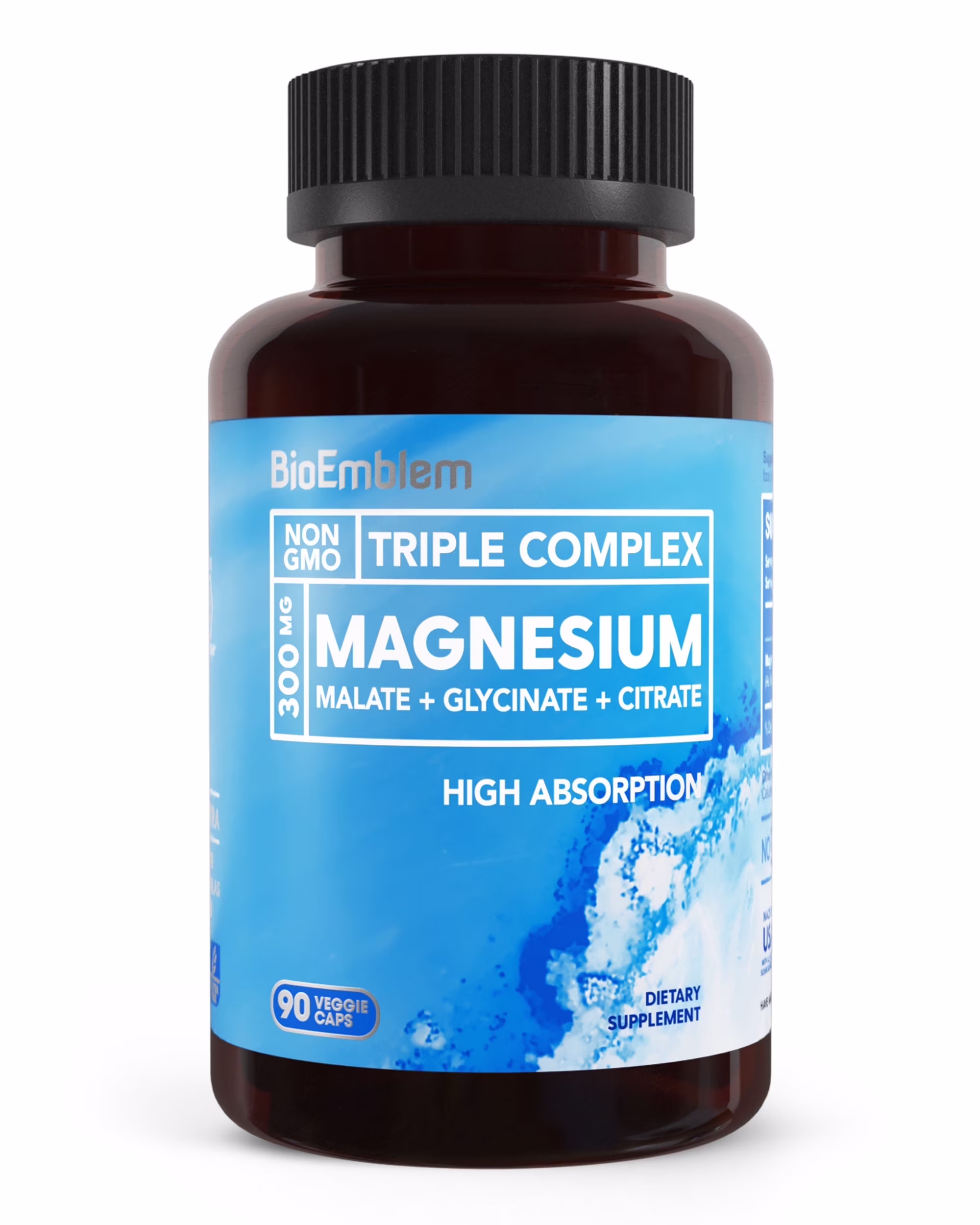 Triple Magnesium Complex 300mg Magnesium Glycinate Malate Citrate Muscles Nerves Energy High Absorption Vegan Non GMO 90 Capsules d753b832 0c6d 4de9 b66d aae4c6d1cc83 9ab28feb8d7a969494ac3b386e79d67f