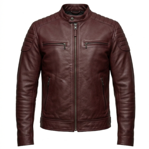 burgundy jacket front