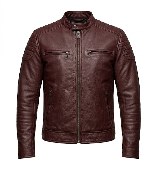 burgundy jacket front