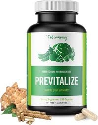Previtalize Probiotic Fiber Supplement | 60 Capsules | Prebiotic & Probiotic Daily Digestive Support