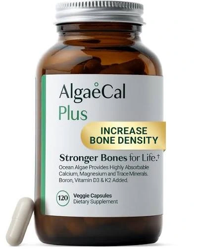 AlgaeCal Plus Plant-Based Calcium Supplement with Vitamin D3 | 720mg Calcium | Bone Health Support