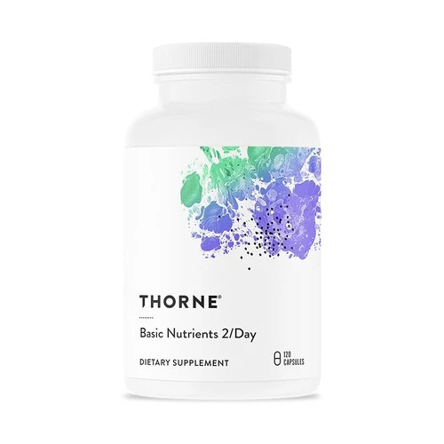 Thorne Basic Nutrients 2/Day | 60 Capsules | Comprehensive Daily Multivitamin & Mineral Supplement