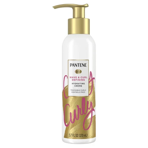 Pantene Pro-V Wave & Curl Defining Hydrating Crème 5.7 oz | Curl Enhancing Anti-Frizz Hair Cream | New