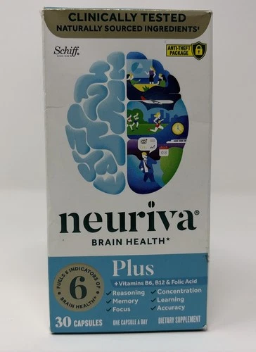 Schiff Neuriva Plus Brain Performance Supplement | 30 Capsules | Coffee Cherry & Phosphatidylserine Formula