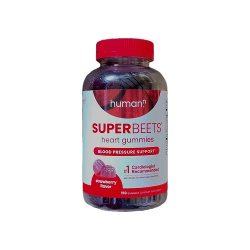HumanN SuperBeets Heart Chews Strawberry | 60 Gummies | Nitric Oxide & Circulation Support Supplement