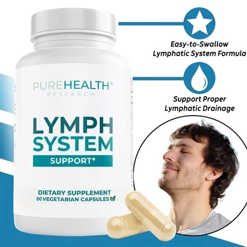PureHealth Research Lymph System Support Capsules | 60 Capsules | Herbal Lymphatic & Immune Wellness Supplement