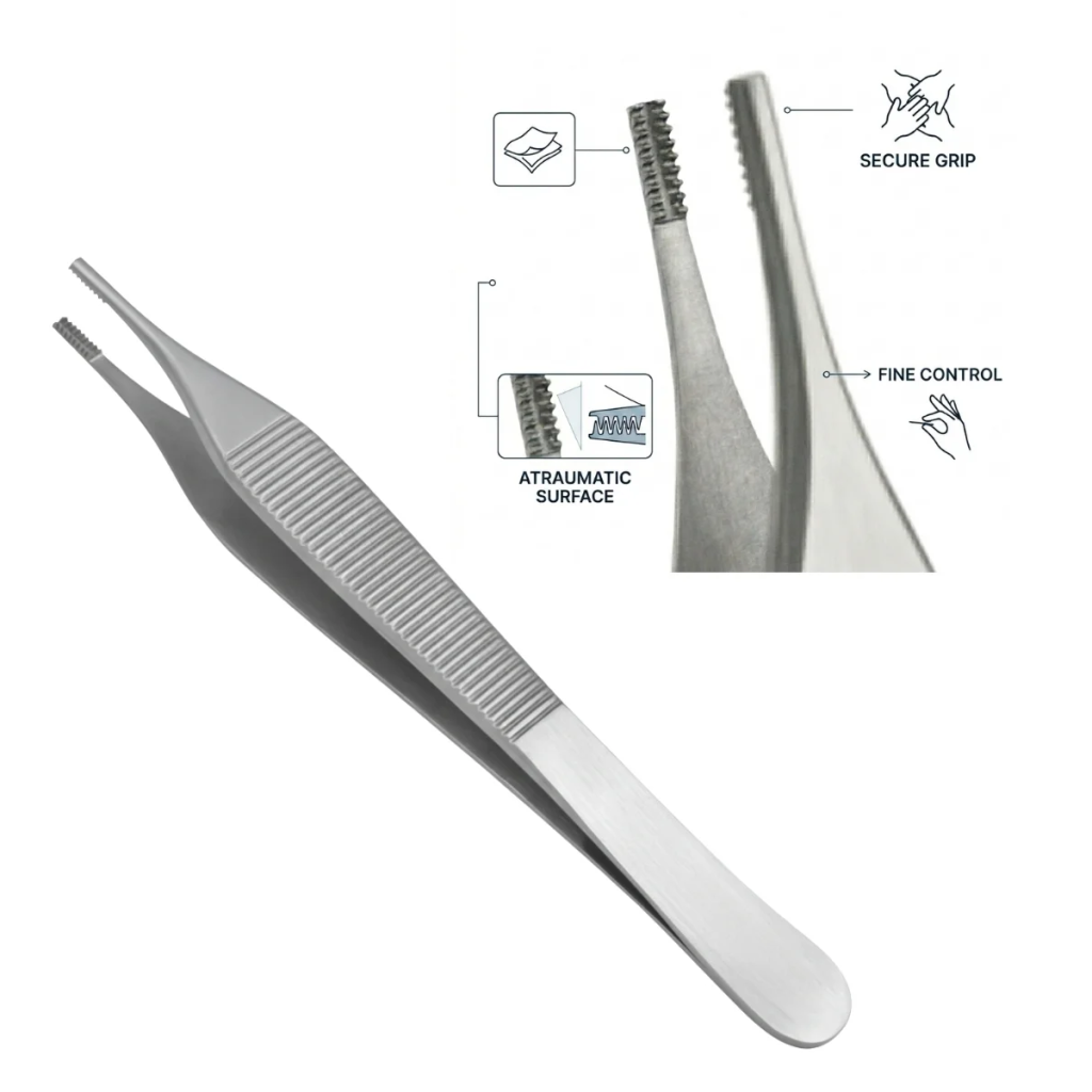 Adson Brown Tissue Forcep 12 Pcs Pack