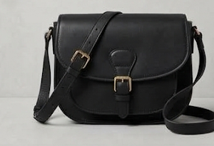 black crossbody saddle bag