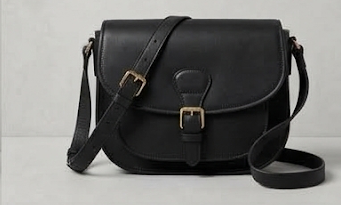 black crossbody saddle bag