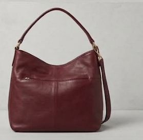 burgundy hobo bag back