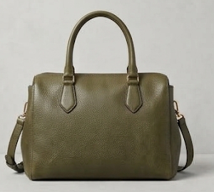 olive satchel bag front
