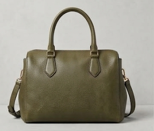 olive satchel bag front