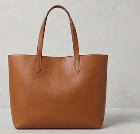 tan tote bag front