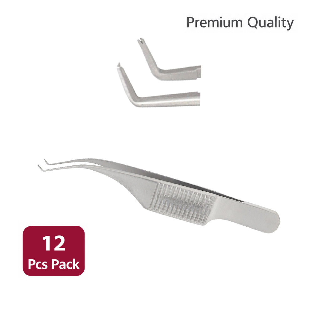 Barraquer Colibri Micro Suture Forceps 1 × 2 Teeth 0 12 mm With Platform 7 5 cm – Premium Quality (12 Pcs Pack)