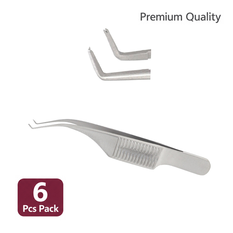 Barraquer Colibri Micro Suture Forceps 1 × 2 Teeth 0 12 mm With Platform 7 5 cm – Premium Quality (6 Pcs Pack)