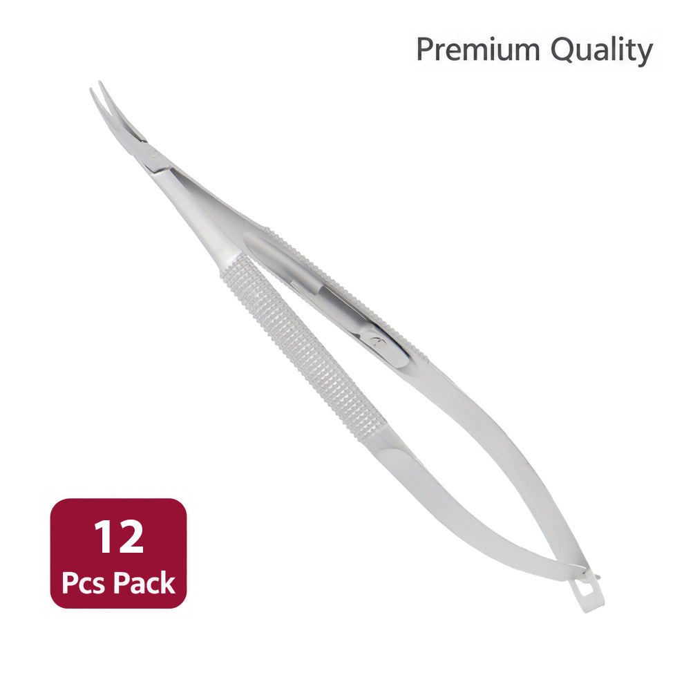 Barraquer Micro Needle Holder Curved 0 6 × 10 mm With Lock 11 cm – Premium Quality (12 Pcs Pack)