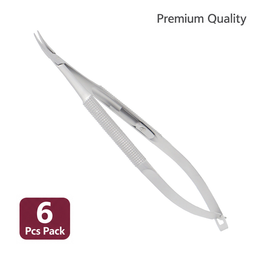 Barraquer Micro Needle Holder Curved 0 6 × 10 mm With Lock 11 cm – Premium Quality (6 Pcs Pack)