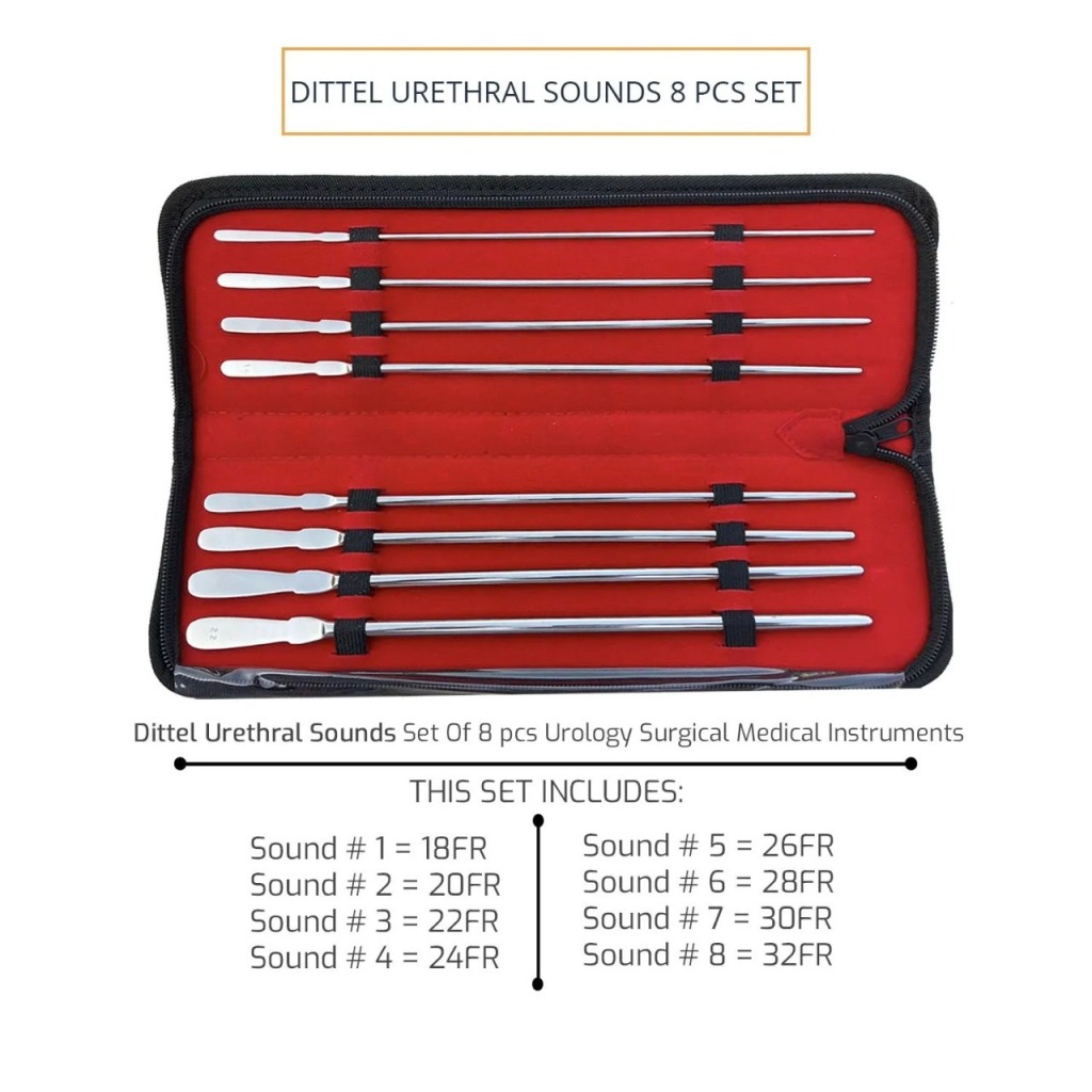 dittel urethral sounds dilator 8 pcs set single ended dimensions